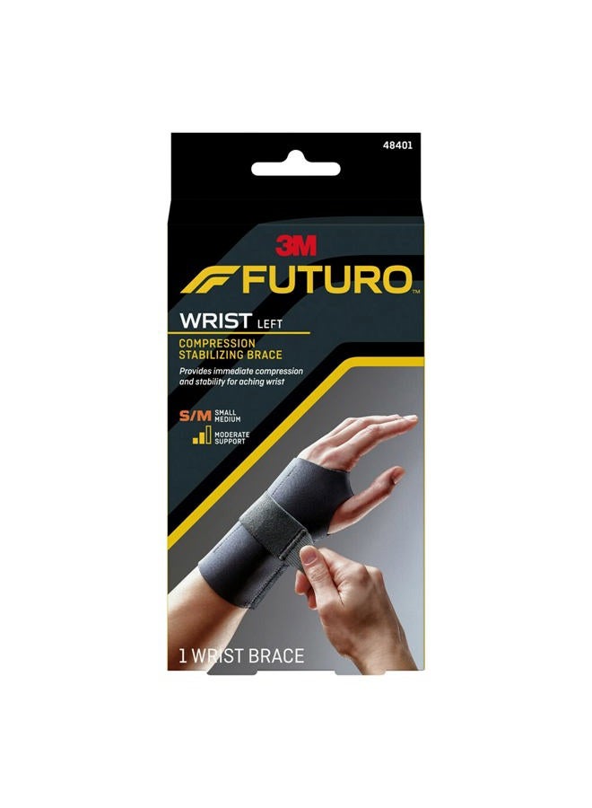 FUTURO FUTURO Compression Stabilizing Wrist Brace, Left Hand, S/M - Image 1