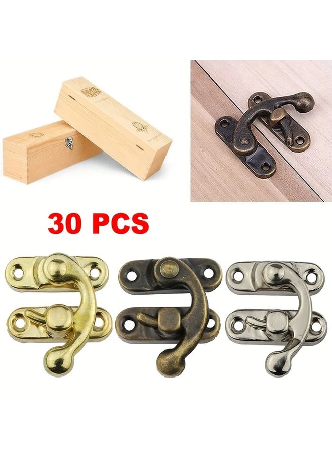 30pcs Antique Bronze Padlock Hasp Hooks Vintage Medieval Style Hardware - Image 5