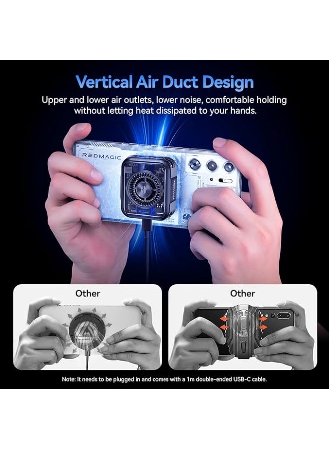 Nubia Red Magic Phone Cooler RedMagic 5 – 30W Magnetic Gaming Fan with Clip & Semiconductor Heatsink | Magnetic Mobile Cooler for Android, iPhone, iPad & Tablets – Ideal for Mobile Gaming & Live Streaming - Image 3