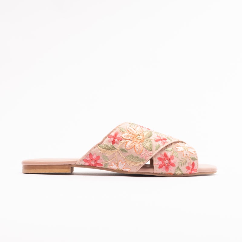 Crystalicious Rose Lace Women Flat Handcrafted by Artisticas Eco-Friendly Elegance with Embroidery All-Day Comfort - Image 4