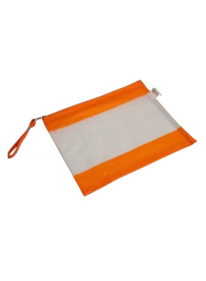 Chrome A4 Zipper File Bag, Zippered Water-Resistant Bag Storage Pouch for Women, Men Organizer Document, Business Receipts, Cosmetics, Travel Accessories (Pack of 5) - Image 1