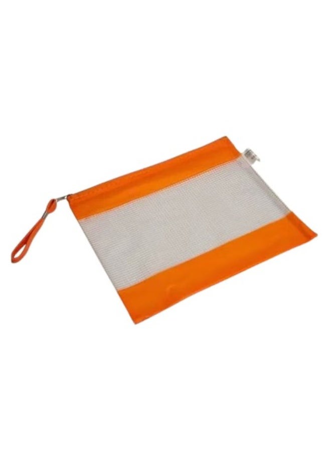 Chrome A4 Zipper File Bag, Zippered Water-Resistant Bag Storage Pouch for Women, Men Organizer Document, Business Receipts, Cosmetics, Travel Accessories (Pack of 5) - Image 2