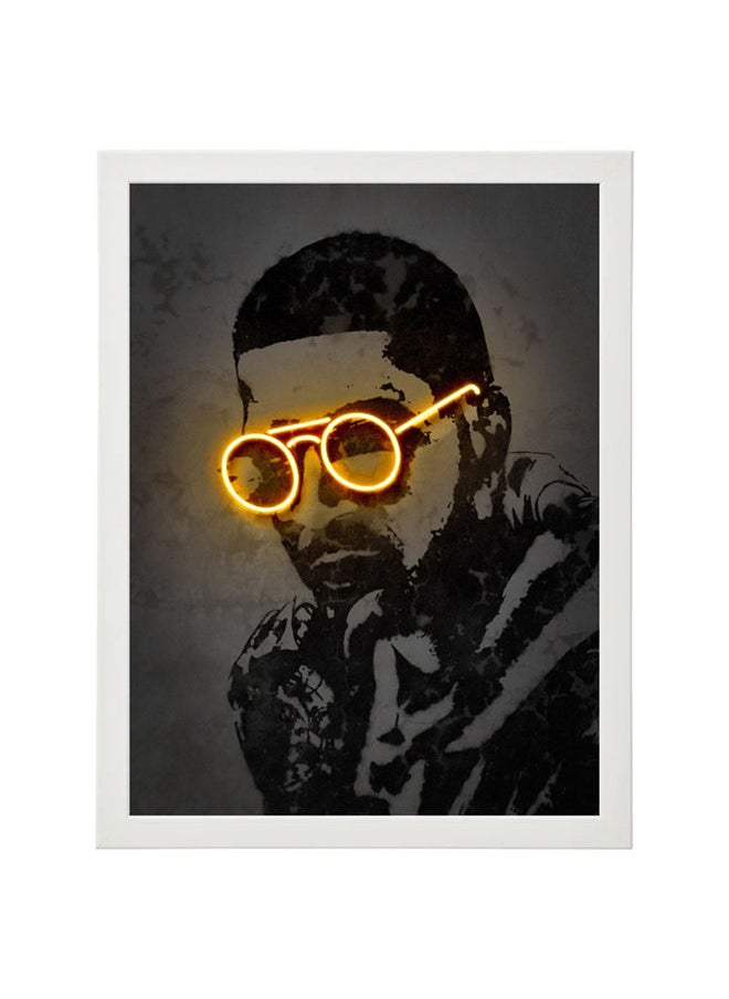 Boomah Accessories Kid Cudi Neon Printed Poster With Frame 30x40 cm 