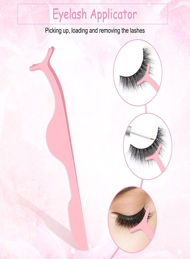 MAGEFY 175 Pieces Lash Packaging Wholesale, Include 30 Empty Eyelashes Packaging Box, 30 False Lash Trays, 15 Eyelash Tweezers and 100 Eyelash Brush Mascara Wands Disposable (Pink) - Image 5