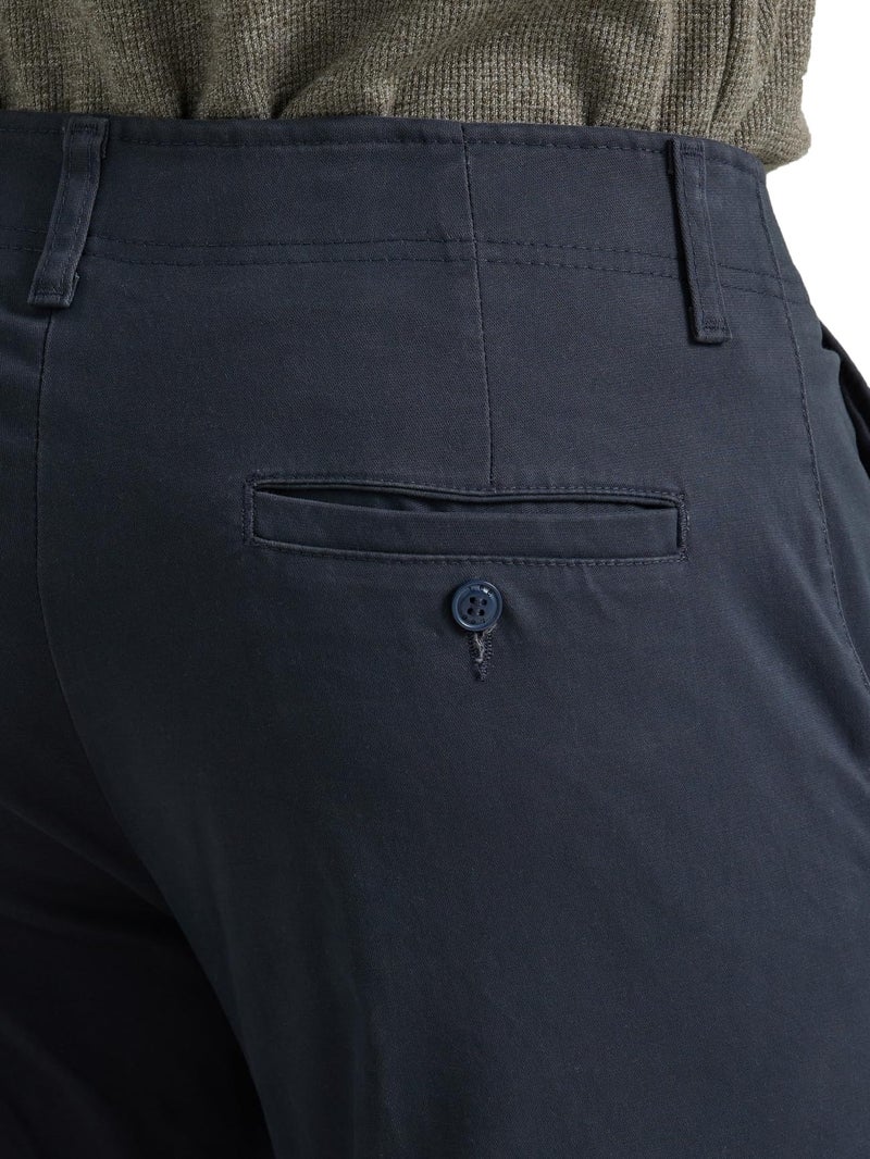 Lee Men's Extreme Motion Flat Front Regular Straight Pant Navy 32W x 32L - Image 2