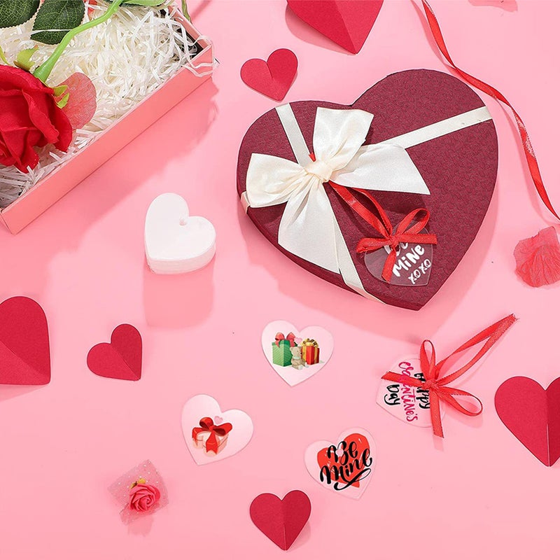 2 Sets Heart Shape Pendant Diy Hanging Valentine's Day Decoration Home Decor with Ribbon - Image 5