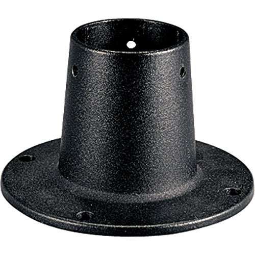Progress Lighting P874831 Surface Mount Post Adapter for Surface Mounting Round 3Inch Bottom OD Posts with Anchor Bolts and Set Screws Included Black