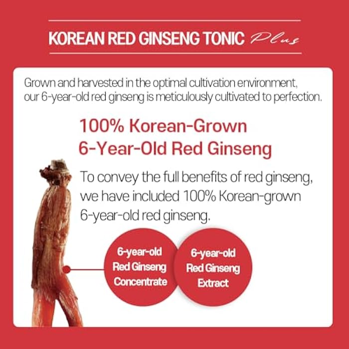 SamSiDae Korean Red Ginseng Tonic – 6-Year Grown Roots with Jujube & Cornus Fruit Extract – Caffeine-Free Herbal Supplement – Supports Energy and Immune Health – 20 Convenient Daily Pouches - Image 3