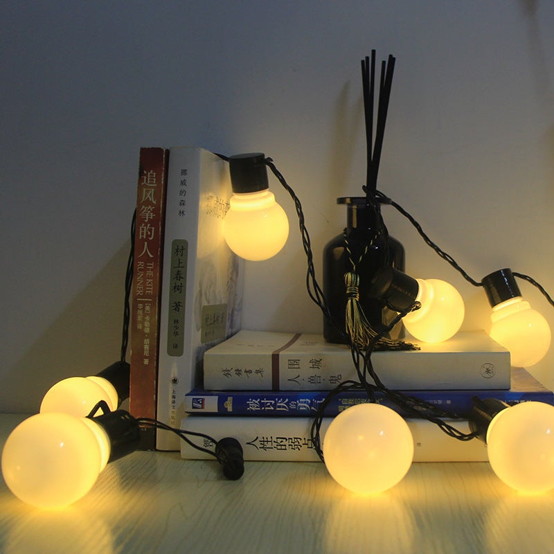 Cross-border hot sale LED large ball light string outdoor decoration camping light male and female plug waterproof light string camping String Light - Image 1