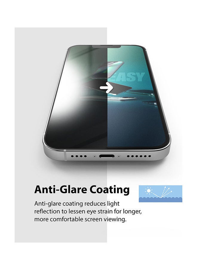 NIBEMINENT Pack Of 2 Dual Easy Matte Screen Protector For Apple iPhone 13 Pro Max, Protection, Anti-Fingerprint, Anti-Glare Protective Film Clear  - Image 5