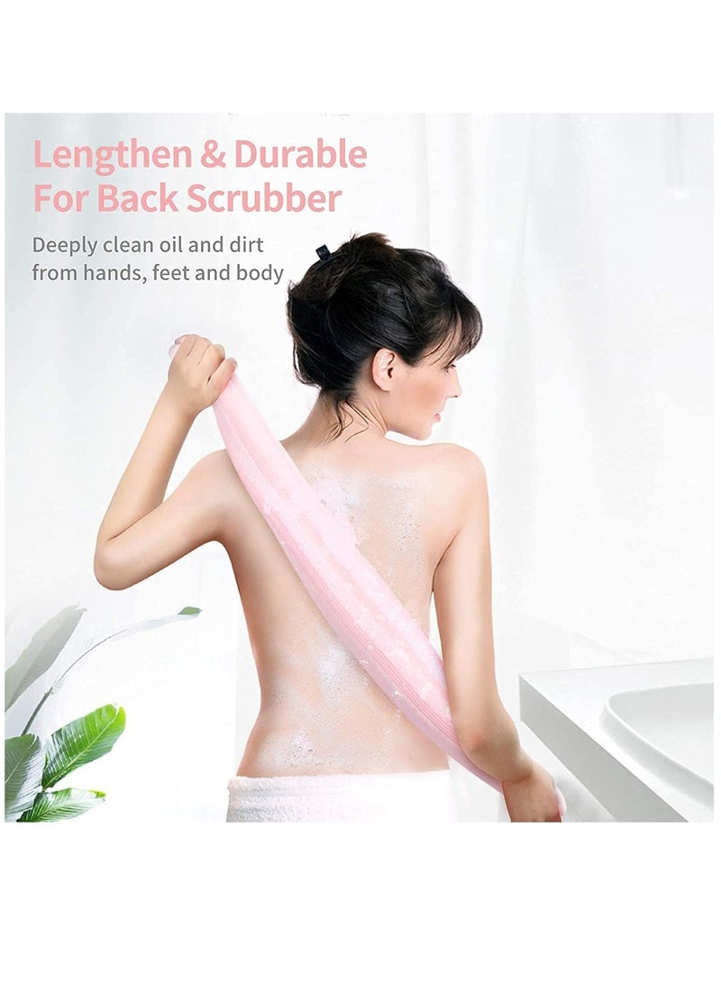 Exfoliating Washcloth Towel - Body Scrubber, Loofah Wash Sponge Korean  Japanse African Soft + Rough Back Scrubber for Senstive and Skin - Image 3