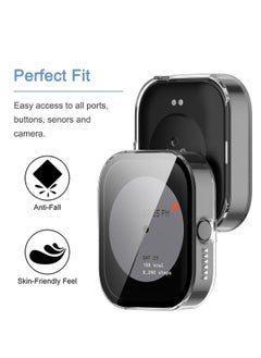 Generic Case Compatible with CMF by Nothing Watch Pro, Full Coverage Slim Hard Case Protective Bumper Built-in Tempered Glass Screen Protector Shell for CMF by Nothing Watch Pro (Transparent)  - Image 3