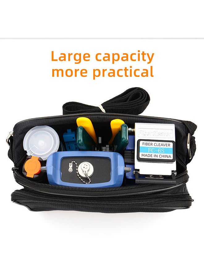 Generic - Optical Fiber Tool Set Fiber Cleaver Set Cold Contact Cutting Tool Set with Optical Power Meter Red Pen Wire Stripper Storage Bag - Image 1