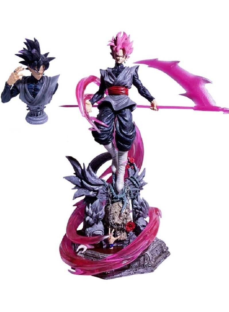 Oversized Rose Hair Figure Dual Head Sculpt PVC Collectible Anime Character Desk Decor , Birthday Gift For Boys and Girls , 51cm  - Image 1