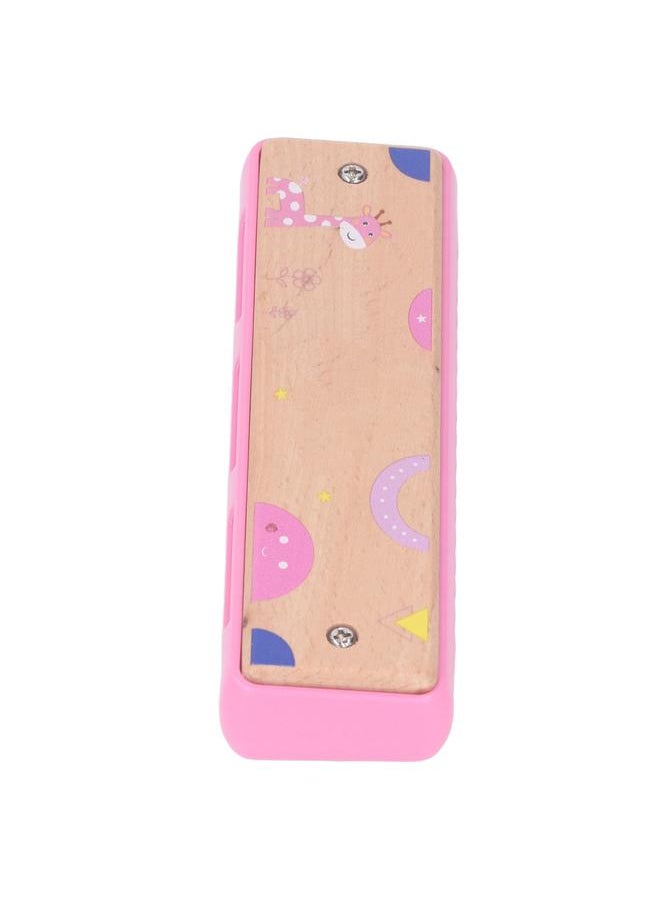 Thoraya Kids 16 Hole Wooden Harmonica Music Education Harmonicas Musical Instrument for Beginners Pink  - Image 3
