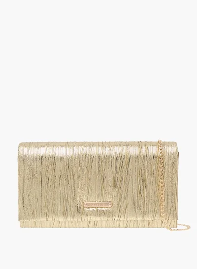 سيليست Women's CelesteTextured Clutch with Detachable Chain Strap and Flap Closure