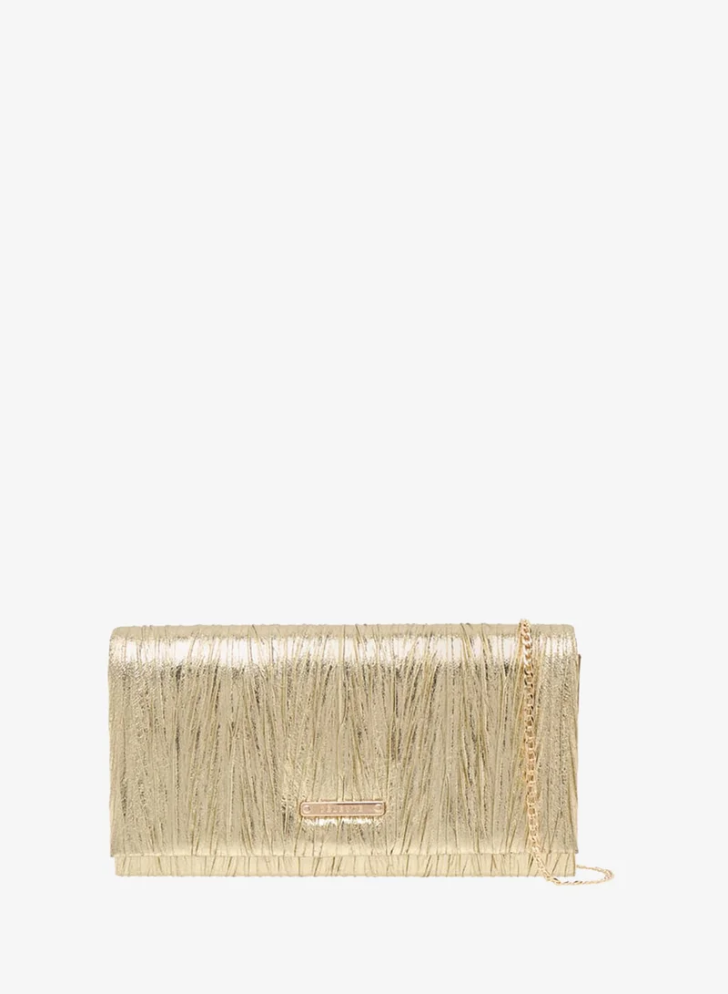 سيليست Women's CelesteTextured Clutch with Detachable Chain Strap and Flap Closure Ramadan Collection