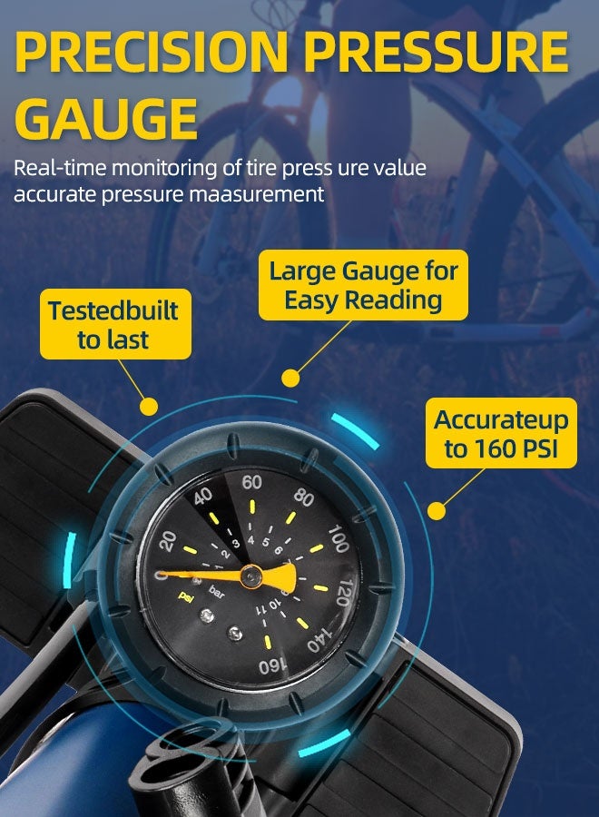 CREEPER Extended high-pressure aluminum alloy pump 160psi precision pressure gauge Lighter weight and more resistant to drops - Image 4