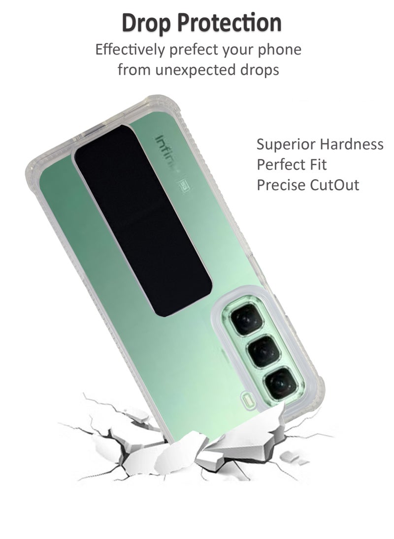 Waldic Infinix Hot 50 Case | Designed for Infinix Hot 50 | Slim TPU Airbag Bumper Shock Absorption Rubber Soft Silicone Case Cover Fit for Infinix Hot 50 | Black  - Image 4