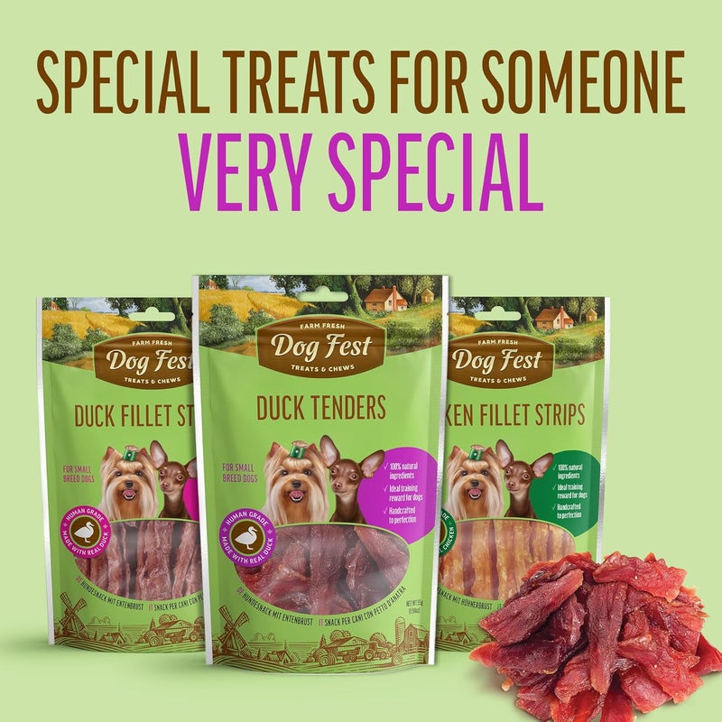 Dog Fest Duck Tenders for Mini Dogs – Nutritious and Tasty Treats to Support Small Dogs’ Health and Daily Appetite – 55g Pack Ideal for Training and Rewards – [DFDT55] - Image 5