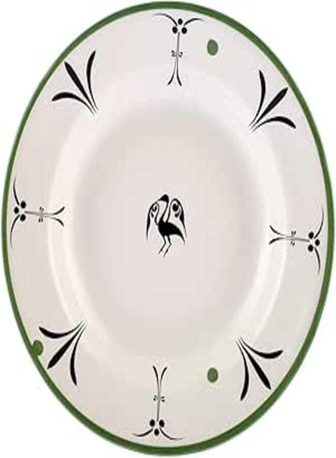 Karaca | Paye Selcuklu Series Bird Deep Plate 23 cm, Porcelain, Multicoloured, Unique Design, Daily and Special Serving Plate, Stylish