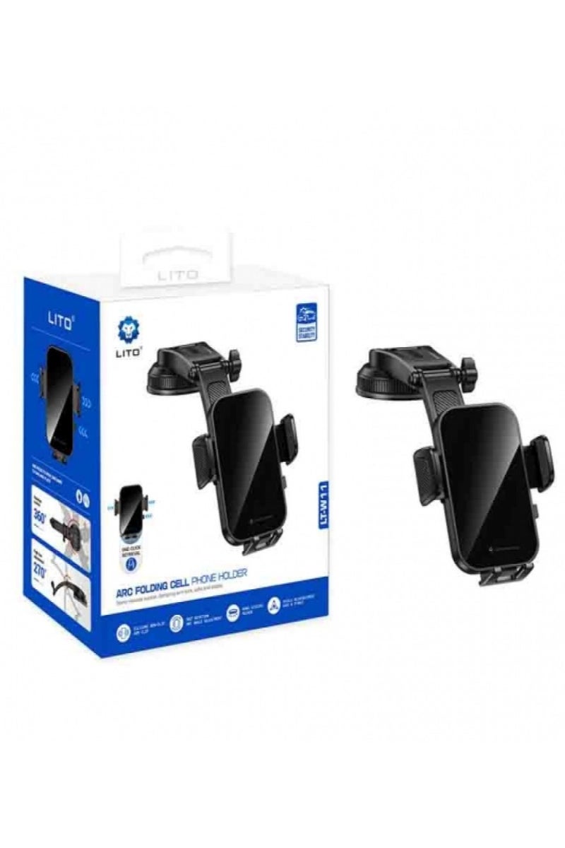 Lito Foldable Car Phone Holder Enjoy a safe and comfortable driving experience with the Lito ARGO Foldable Car Phone Holder! This holder features an innovative design that supports 360-degree and 270-degree rotation for easy angle adjustment, allowing you to view your screen clearly - Image 1