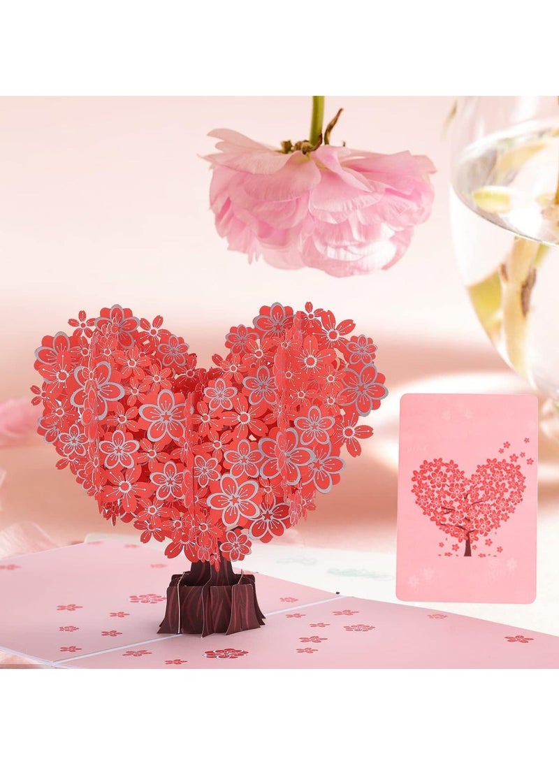 Generic Flower Pop Up Cards, 12 inch Life Sized Forever Paper Bouquet 3D Popup Birthday Gift Greeting Cards with Note Card and Envelope  - Image 2