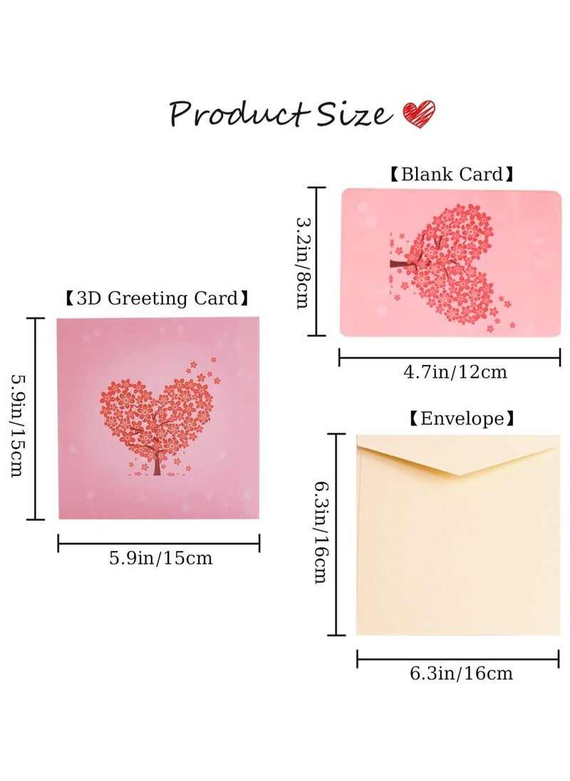 Generic Flower Pop Up Cards, 12 inch Life Sized Forever Paper Bouquet 3D Popup Birthday Gift Greeting Cards with Note Card and Envelope  - Image 4