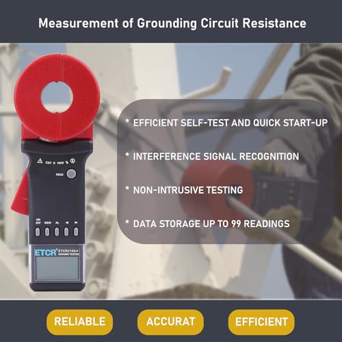 ETCR ETCR2100+ Digital Clamp Ground Earth Resistance Meter Tester 0.01-1200Ω - Image 3