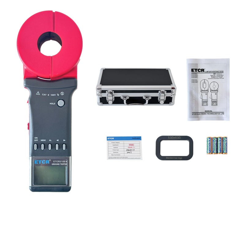 ETCR ETCR2100+ Digital Clamp Ground Earth Resistance Meter Tester 0.01-1200Ω - Image 1