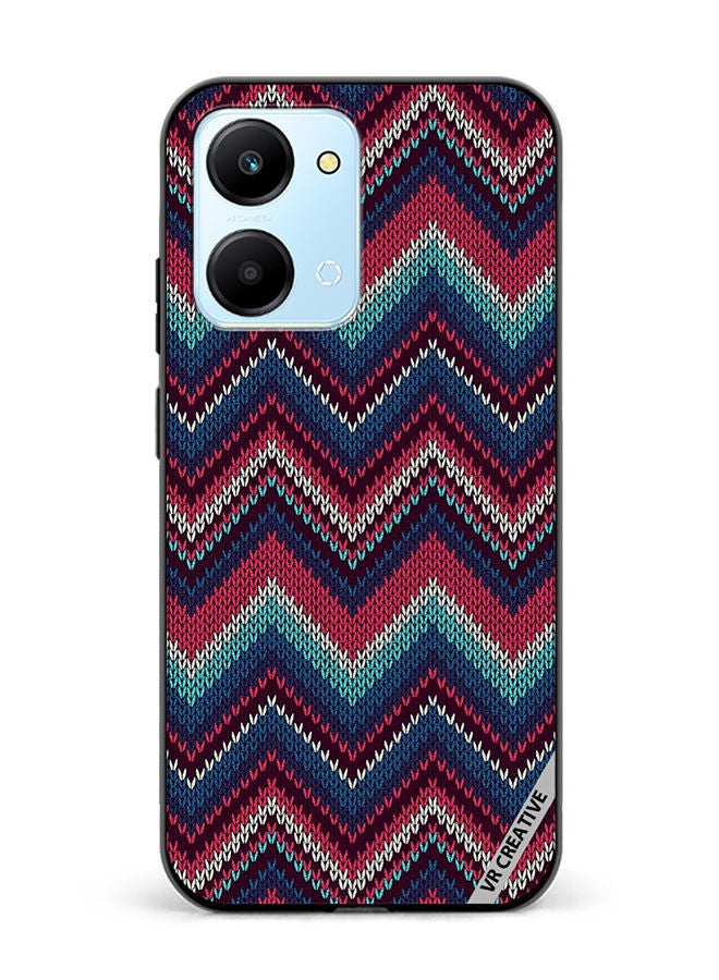 VR CREATIVE Protective Case Cover For Honor Play7T Weaved Pattern Design Multicolour - Image 1
