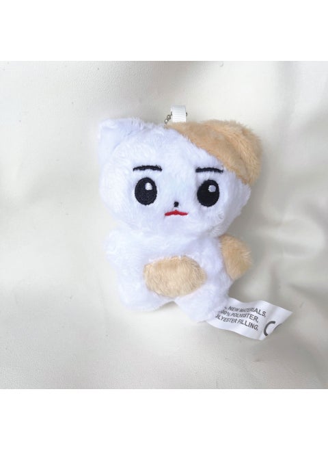 KPop Idol Plush Keychain DollsEN Li Xi Cheng rice white stitching key chain EN Li Xi Cheng rice white stitching key chain