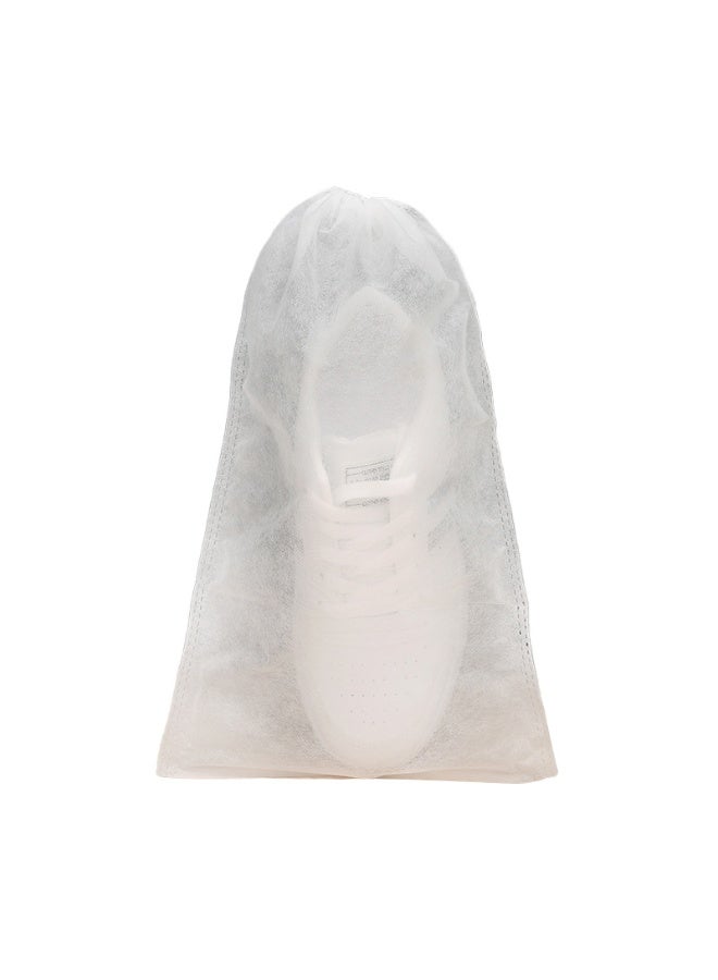 HOMESTAR 30Pcs Drawstring Shoe Storage Bags , Thickened Non-Woven Dust Proof Covers, UV Protection Shoe Bag for Yellowing Prevention, Reusable Multi-Purpose Travel Shoe Bags For Clothing , Toiletries , socks and undergarments, White, 24x38 cm - Image 1