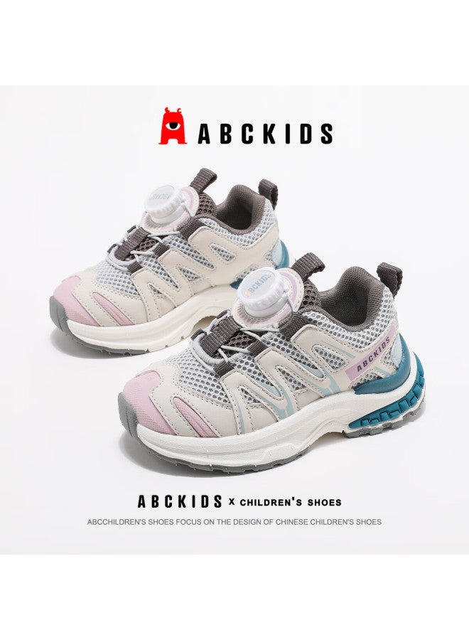 Abc Kids Children's Sports Shoes Autumn Kids Casual Boys Girls Outdoor Running Shoes 3534 Gray/pink 37 - Image 1