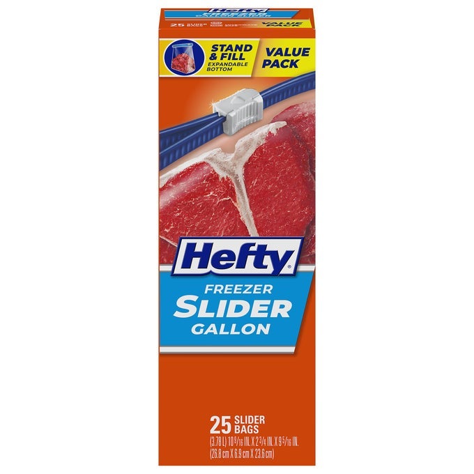 SLIDER FREEZER STORAGE BAGS GALLON SIZE 25 COUNT PACK OF 9 225 TOTAL