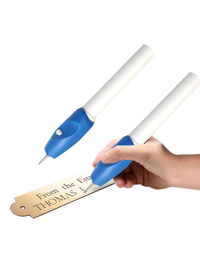 اي زد قلم نقش كهربائي أزرق/ أبيض - Image 1