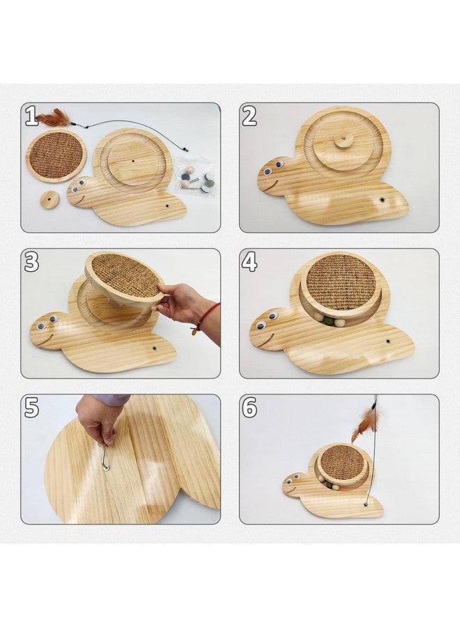 Emily Pets Cat Scratcher Natural Sisal Cat Scratch Pad With Kitten Interactive Toy, Catnip Balls And Cat Toy Roller Cat Scratch Mat For Kittens, Smaller Cats - Image 5