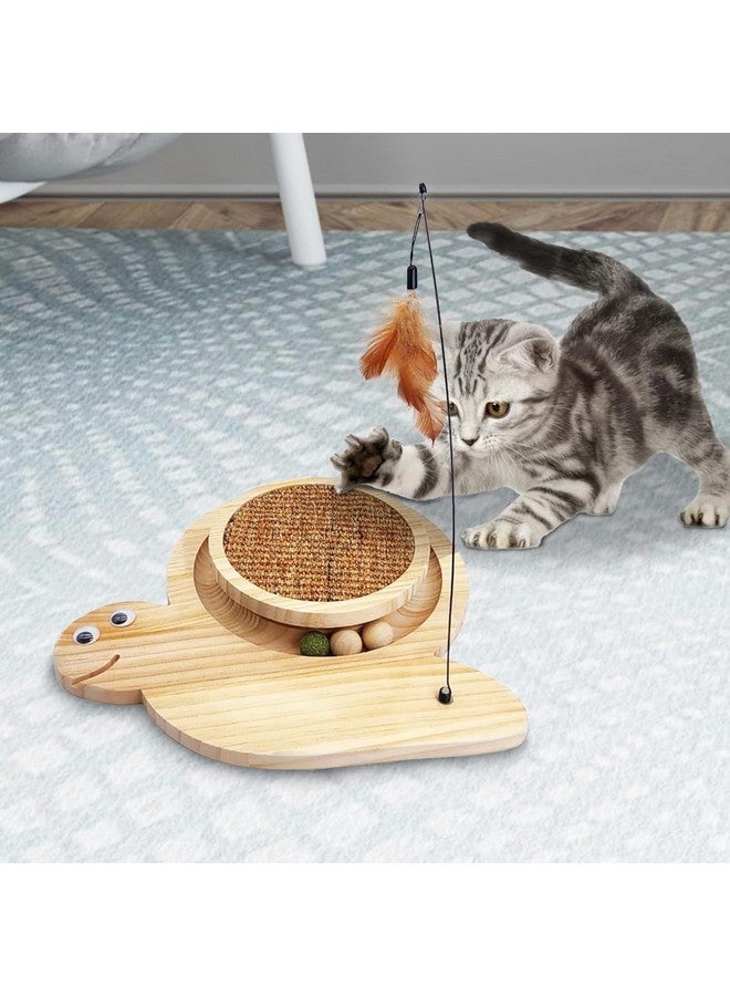 Emily Pets Cat Scratcher Natural Sisal Cat Scratch Pad With Kitten Interactive Toy, Catnip Balls And Cat Toy Roller Cat Scratch Mat For Kittens, Smaller Cats - Image 4