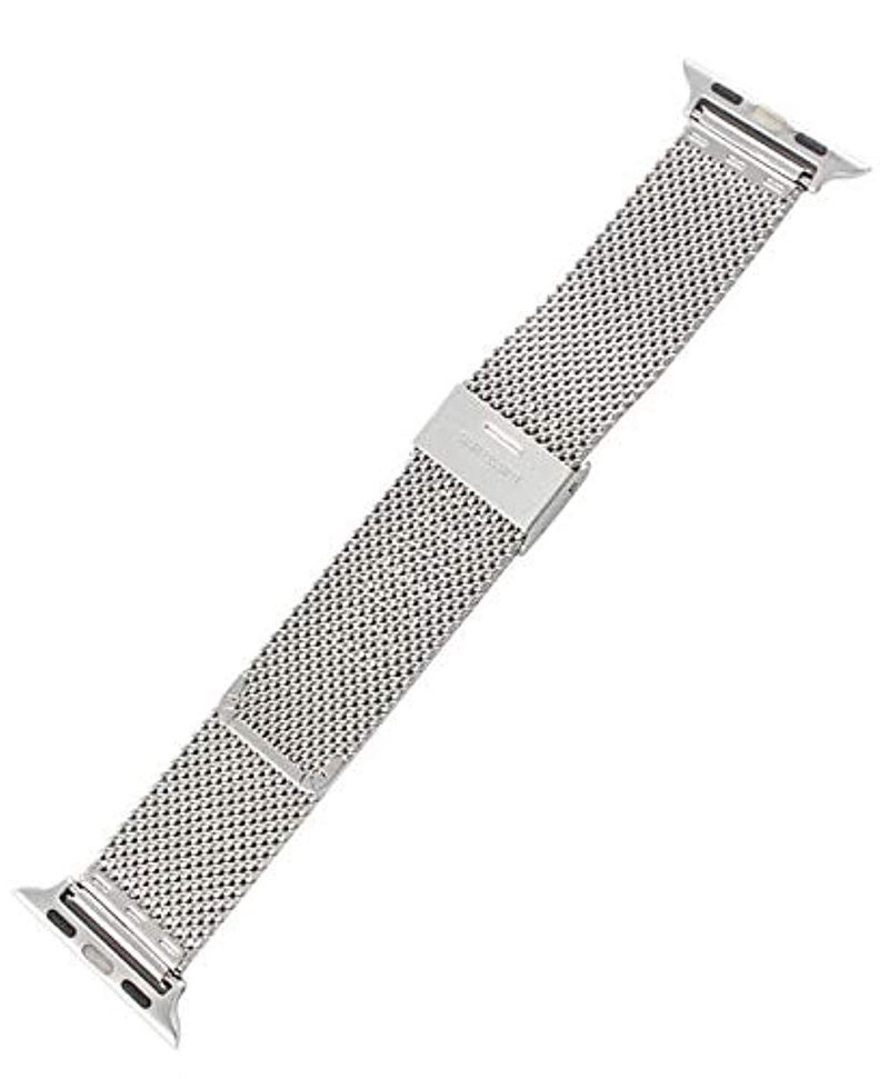 eWINNER Stainless Steel Strap with Axel Adapters Compatible with Apple Watch (38mm) – Silver Replacement Band - Image 2