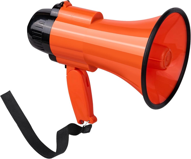 Loudmore 30 Watt Power Portable Megaphone Bullhorn Speaker Voice, Siren/Alarm and 240S Recording with Volume Control and Strap (Red) - Image 1