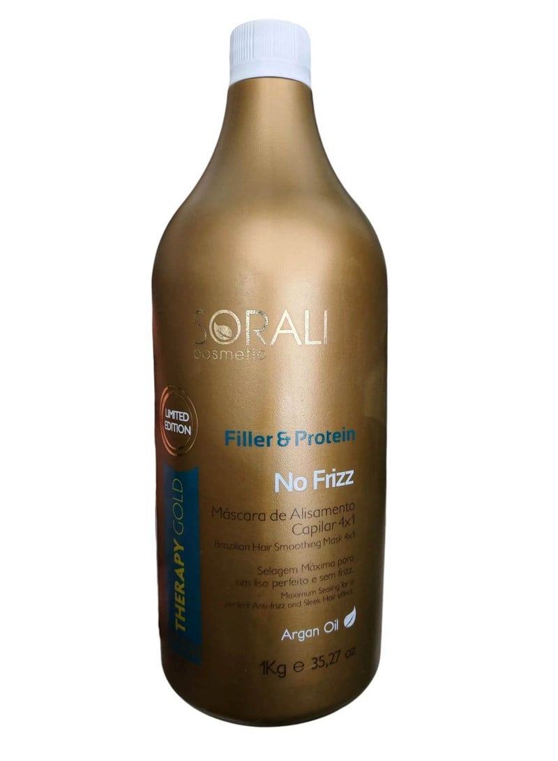 سورالي بروتين فلر علاج وفرد للشعر يعمل على تنعيمه تقليل النفشة والتجعد مع ترطيب وتغذية بفضل البروتين وزيت الأرغان 1 كيلو