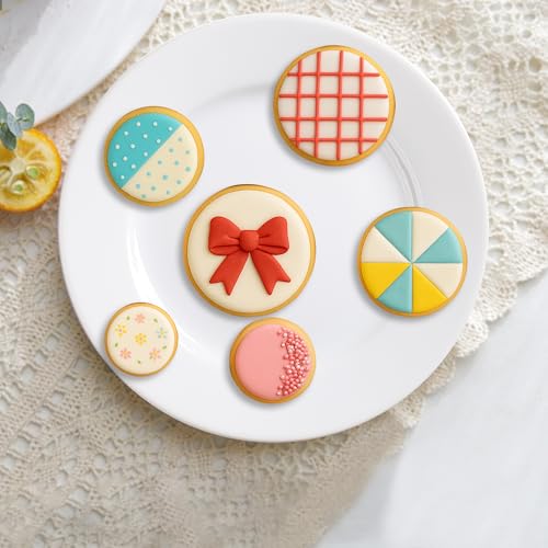 FUSOTO 6PCS Circle Cookie Cutter Set, Large Geometric Stainless Steel Baking Supplies for Homemade Cookies, Round Plaque Cookie Cutters Shapes Biscuit Molds, 6 Sizes (1.5, 2, 2.5, 3, 3.5, 4 Inch) - Image 5