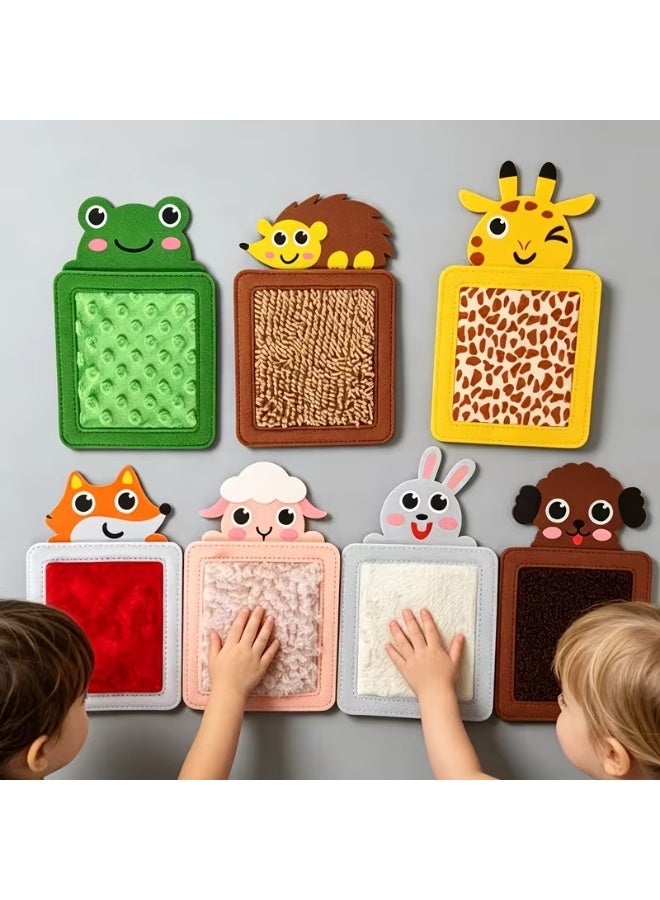 Animal-Themed Sensory Mat with 8 Different Textured Felt Panels, Tactile Sensory - Image 4