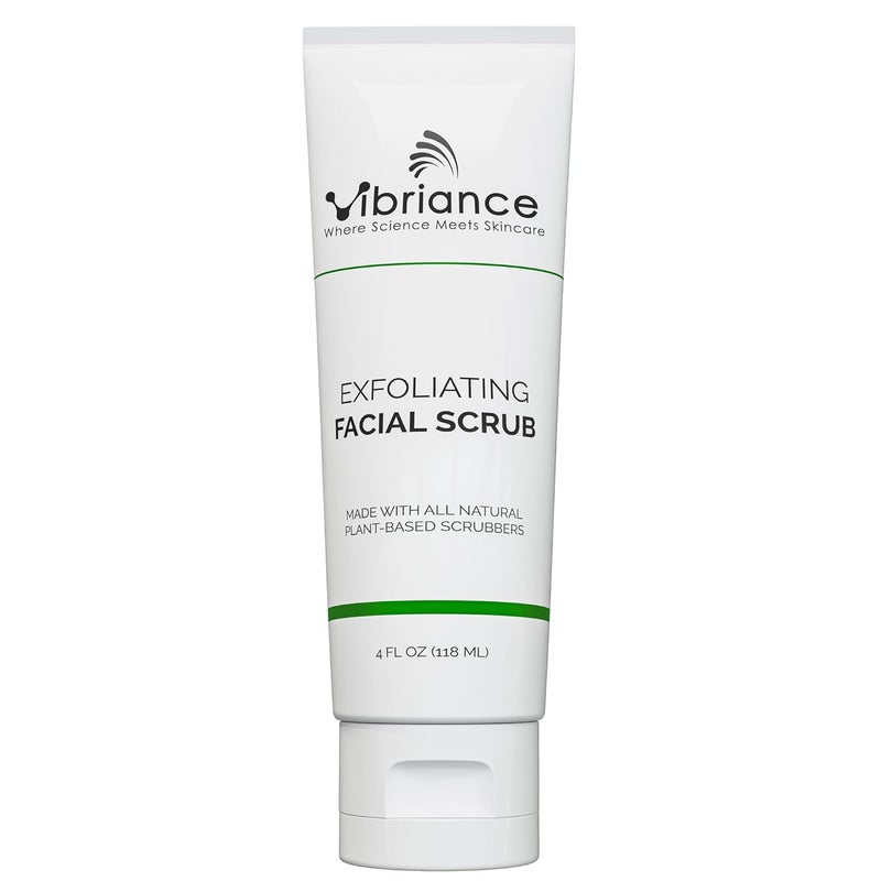 Vibriance UltraGentle Face Scrub 4 fl oz  Exfoliating Facial Wash Unclogs Pores  Sulfate and ParabenFree Exfoliator For All Skin Types  Made with Natural Ingredients