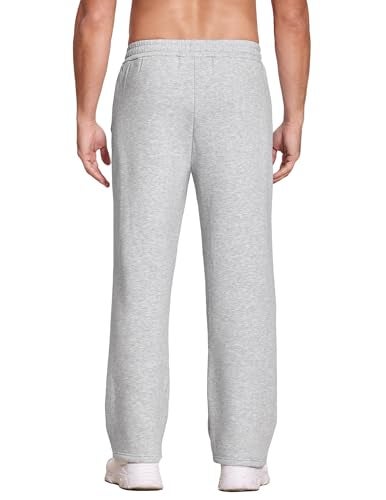 Deyeek Men's Sweat Pants Baggy Sweats Cotton Fleece Pants Men Winter Sherpa Sweatpants with Pockets 3XL Grey Sweatpants Men - Image 2