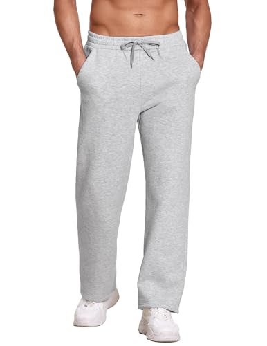 Deyeek Men's Sweat Pants Baggy Sweats Cotton Fleece Pants Men Winter Sherpa Sweatpants with Pockets 3XL Grey Sweatpants Men - Image 3