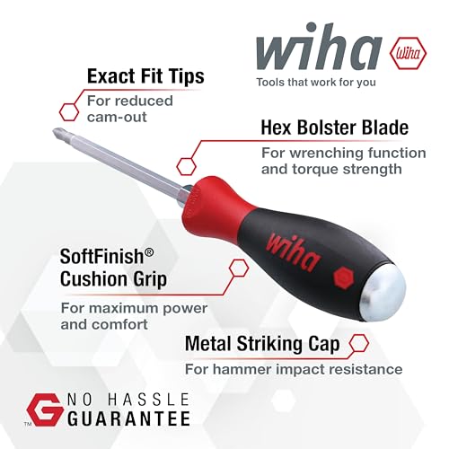 Wiha 53097 Screwdriver Set, Slotted and Phillips, Extra Heavy Duty, 7 Piece - Image 5