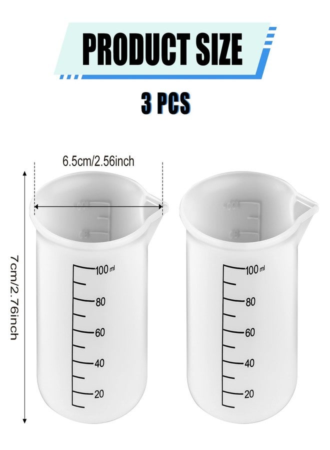 PEUTIER 3pcs Laundry Detergent Cup, Silicone Measuring Cup with Scale Marks Laundry Detergent Dispenser Laundry Measuring Cup for Liquid Detergent for Precise Measurement, Transparent - Image 2