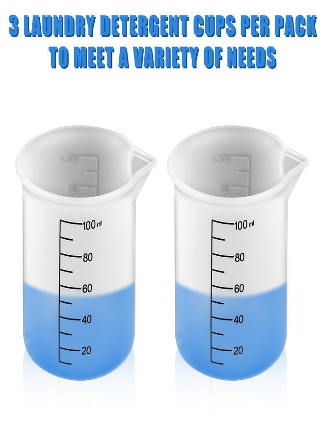 PEUTIER 3pcs Laundry Detergent Cup, Silicone Measuring Cup with Scale Marks Laundry Detergent Dispenser Laundry Measuring Cup for Liquid Detergent for Precise Measurement, Transparent - Image 5