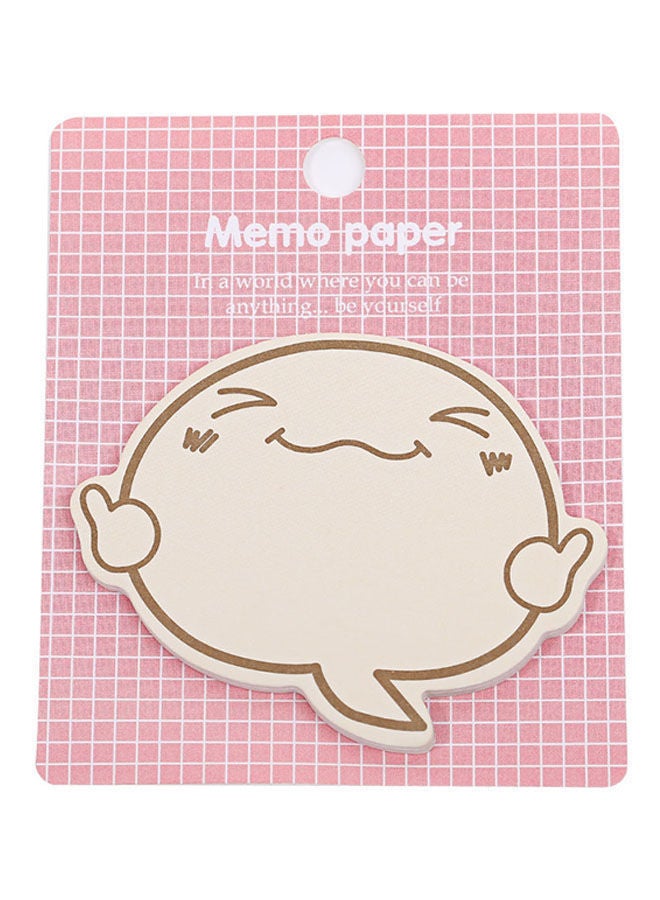 NIBEMINENT 25-Piece Cartoon Sticky Notes Pink - Image 1